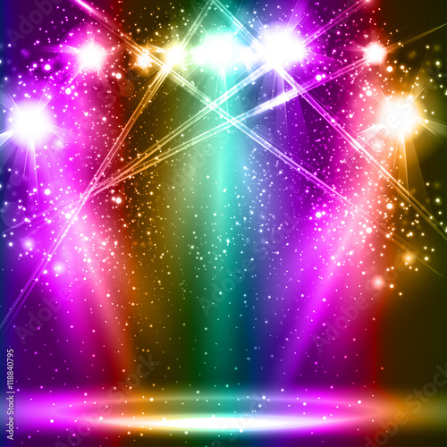 spotlight light background empty scene illustration easy all edi