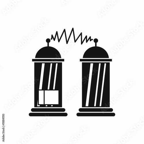 Electrical impulses icon in simple style isolated on white background