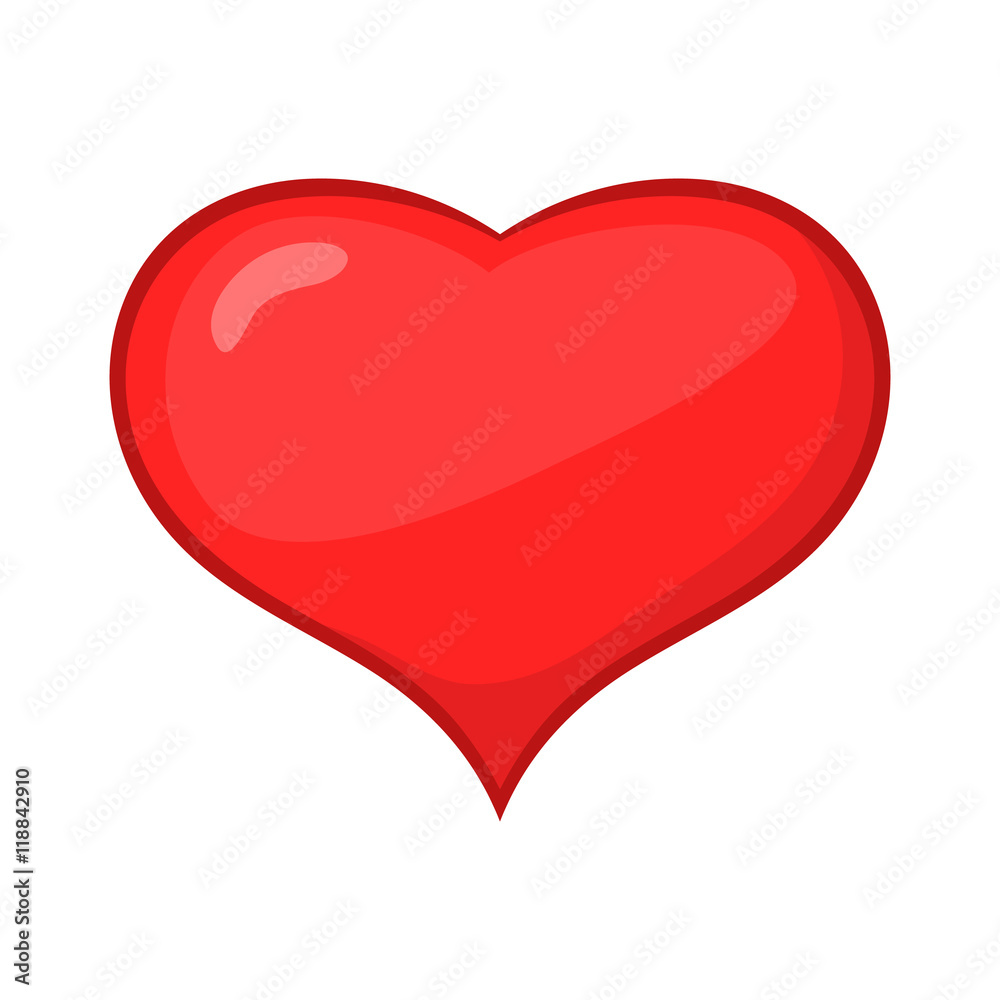 Card suit hearts icon in cartoon style isolated on white background. Game symbol Card suit hearts icon in cartoon style isolated on white background. Game symbol
