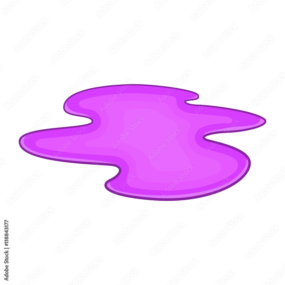 Puddle of oil icon in cartoon style isolated on white background. Petroleum production symbol Puddle of oil icon in cartoon style isolated on white background. Petroleum production symbol