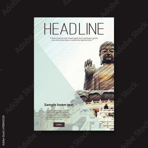     Flyer or Cover Design with A Picture of Buddha 