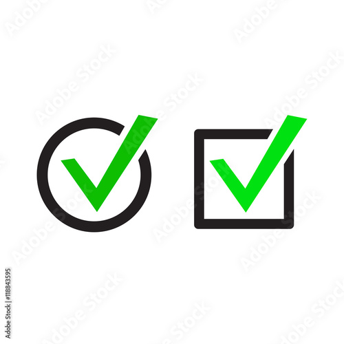 Green Check Marks Icons.
