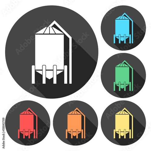 Silos storage icon 