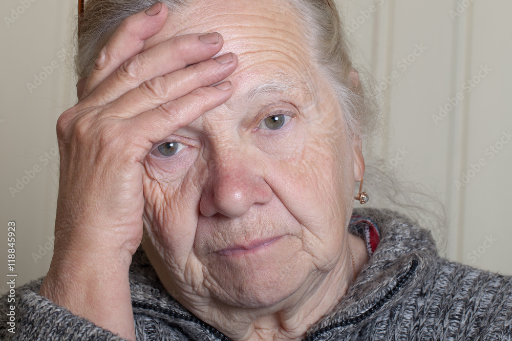 Portrait of elderly woman in glasses Portrait of elderly woman in glasses