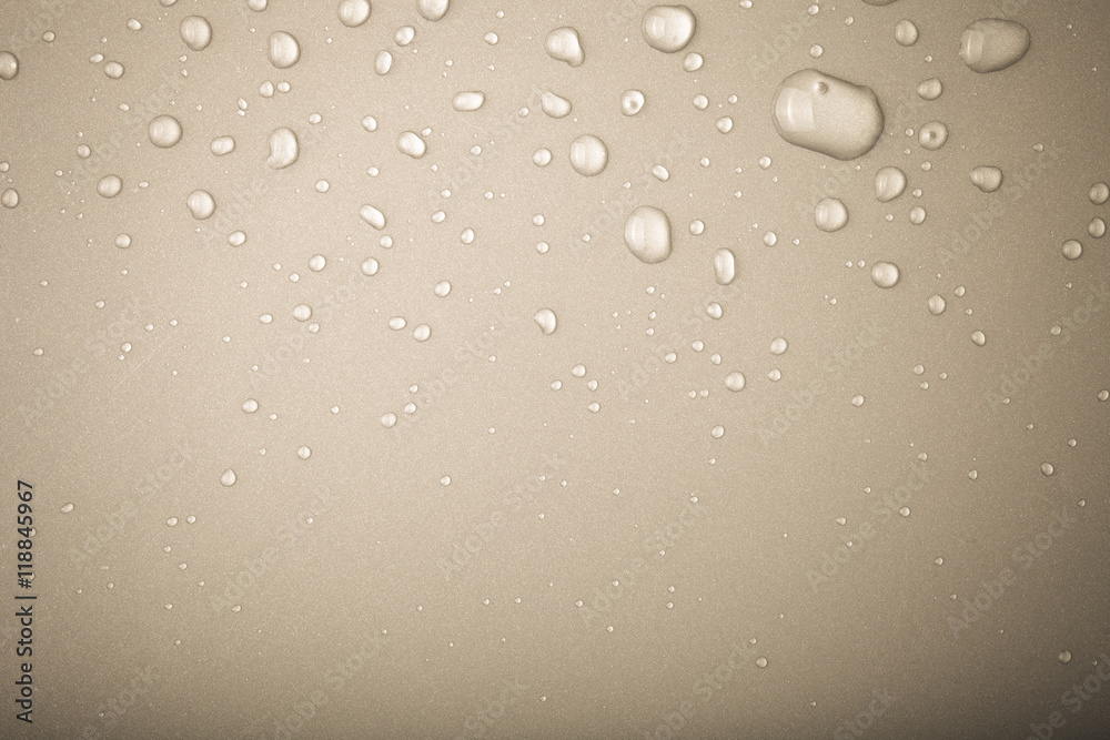 Drops of water on a color background. Gray. Toned Drops of water on a color background. Gray. Toned