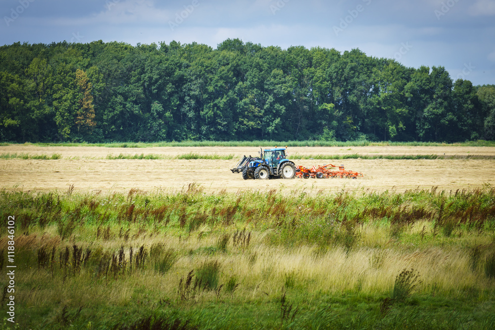 Fototapeta premium Blue tractor