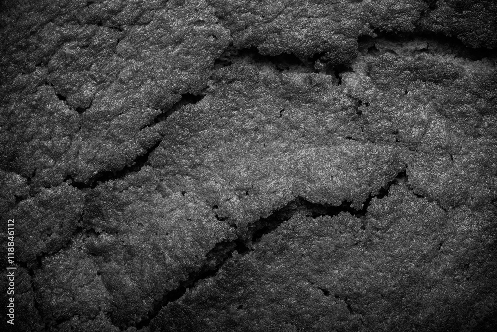 Top of fresh chocolate cake with cracks. Toned Top of fresh chocolate cake with cracks. Toned