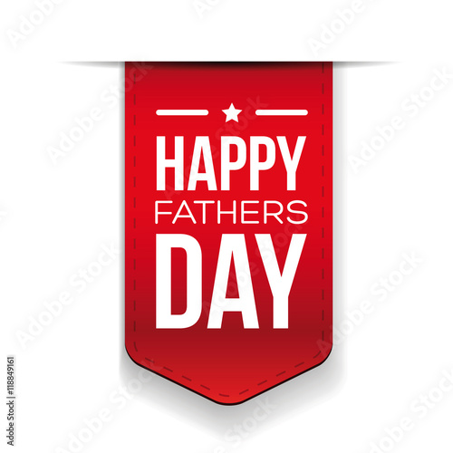 Happy fathers day red ribbon