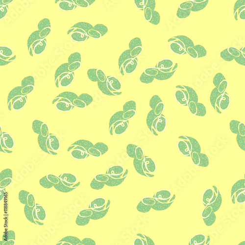 Seamless creative pattern in light yellow-green colors.