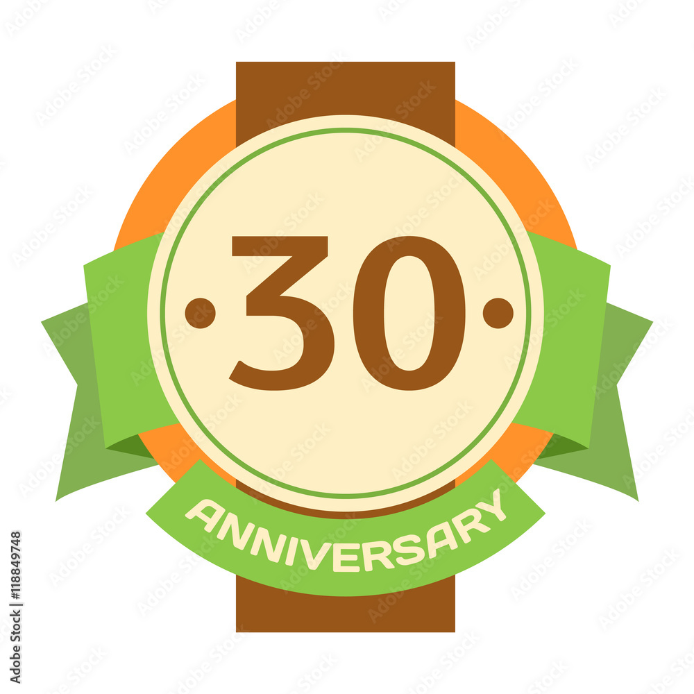 Birthday badge banner design flat background. Happy birthday badges