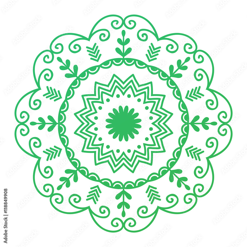 Floral mehendy lower pattern ornament. Vector illustration mehendy pattern asian textile style india tribal ornate. Ethnic ornamental lace vintage mehendy pattern mandala flower abstract textile