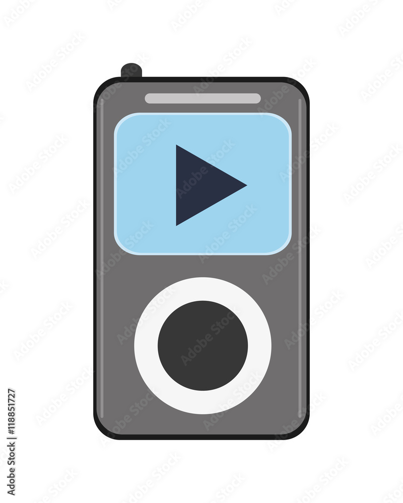 flat design mp3 music player icon vector illustration flat design mp3 music player icon vector illustration