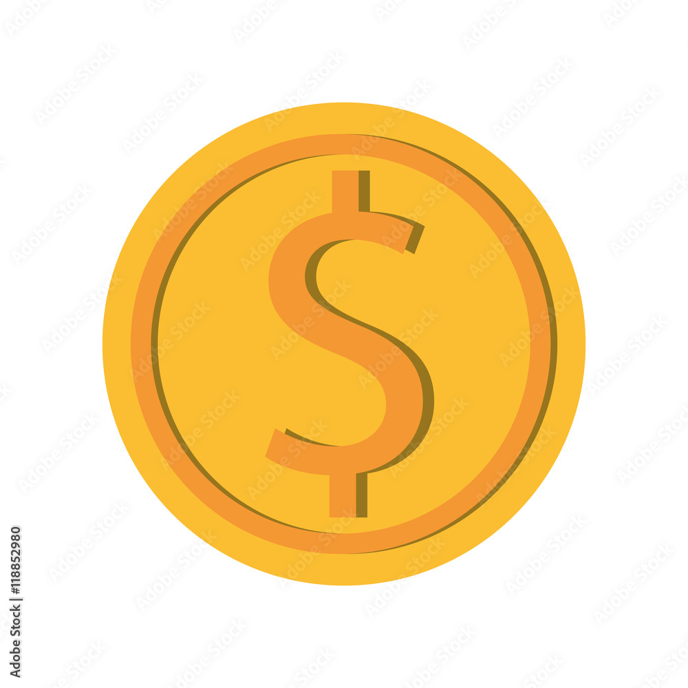 flat design dollar coin icon vector illustration flat design dollar coin icon vector illustration