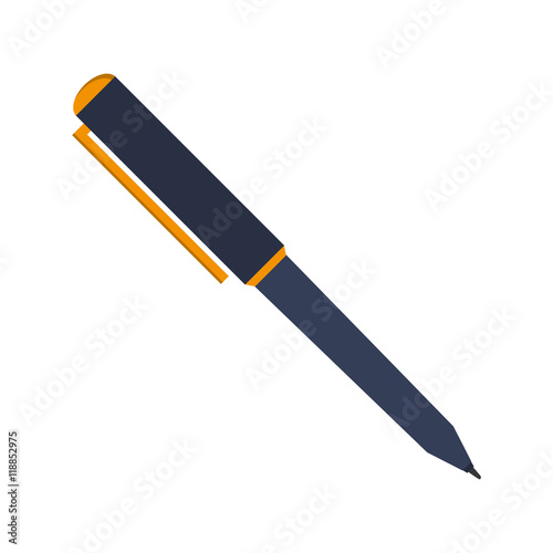 flat design elegant pen icon vector illustration