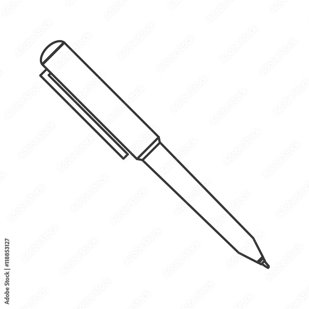 flat design elegant pen icon vector illustration flat design elegant pen icon vector illustration