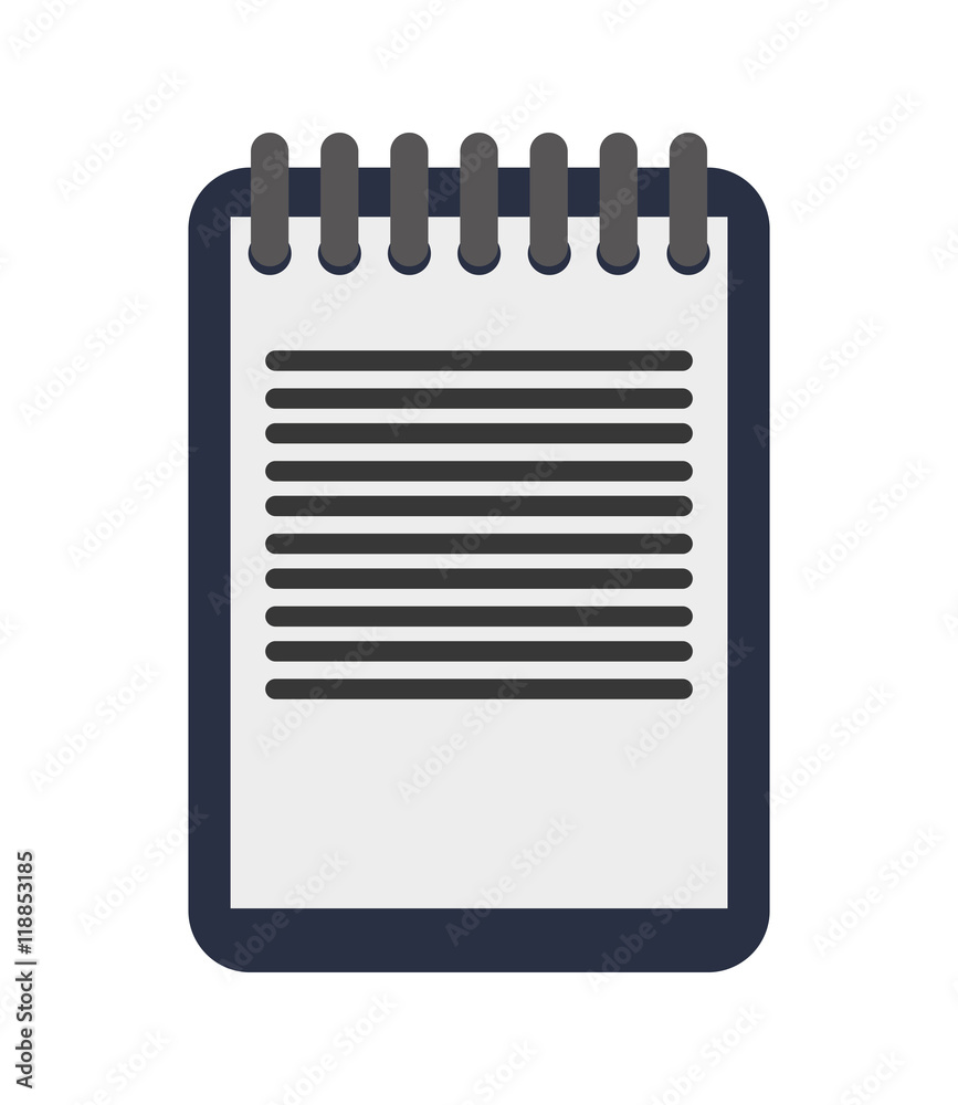 flat design blank notepad icon vector illustration flat design blank notepad icon vector illustration