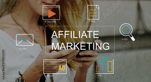 Tableau sur toile Social Media Advertisement Connection Concept