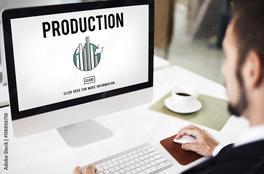 Production Product Produced Branding Result Concept Production Product Produced Branding Result Concept