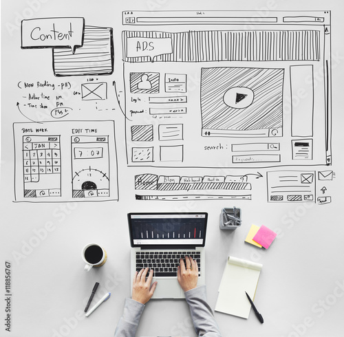 Content Creative Technology Planning Graphic Concept