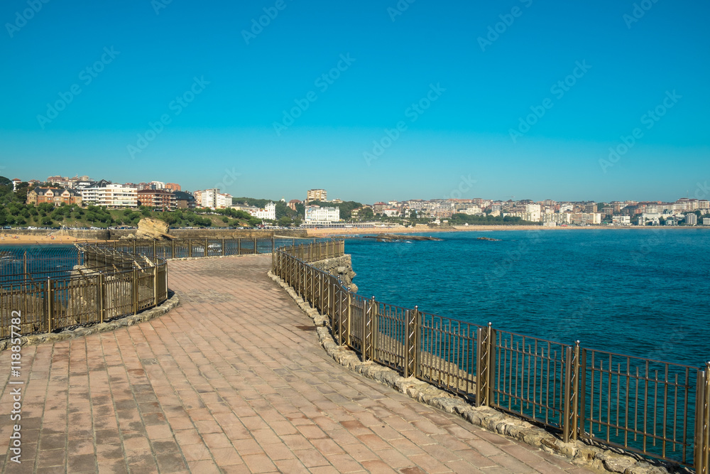The town of  Santander and its bay as seen from one of its viewpoints