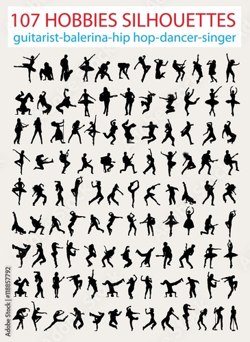 
107 Silhouette World of Entertainment, art vector