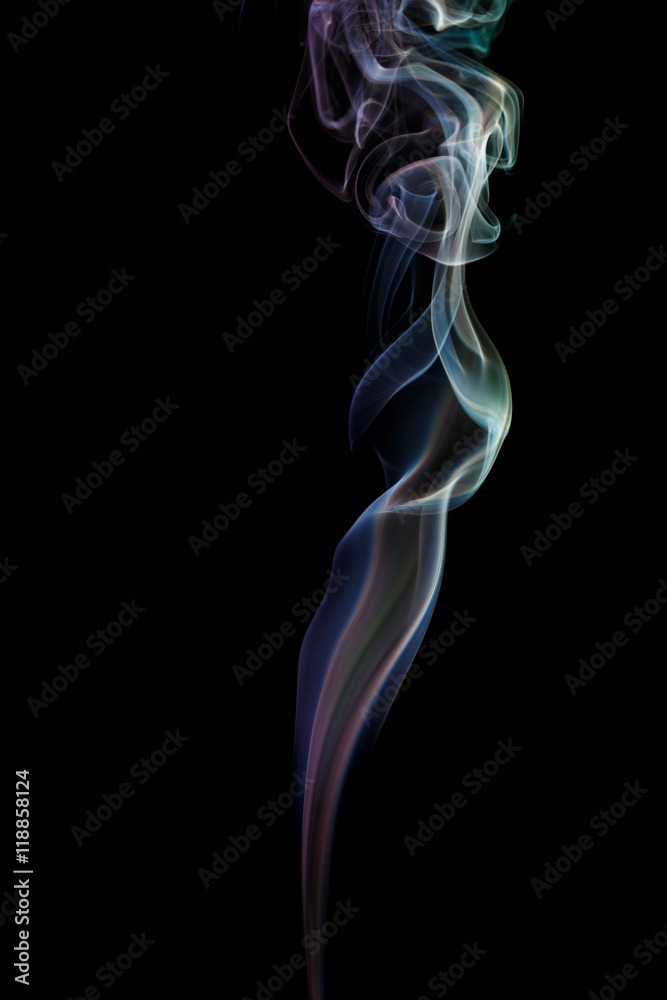 Abstract smoke from aromatic sticks. Abstract smoke from aromatic sticks.