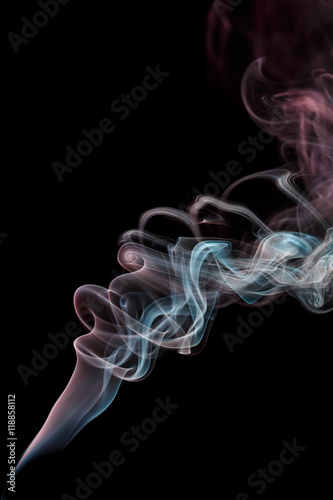 Abstract smoke from aromatic sticks.