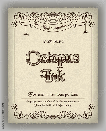Halloween apothecary label