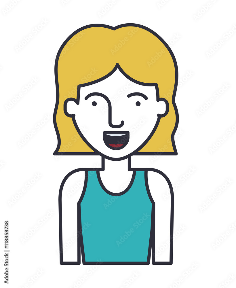 young woman avatar isolated icon vector illustration design young woman avatar isolated icon vector illustration design