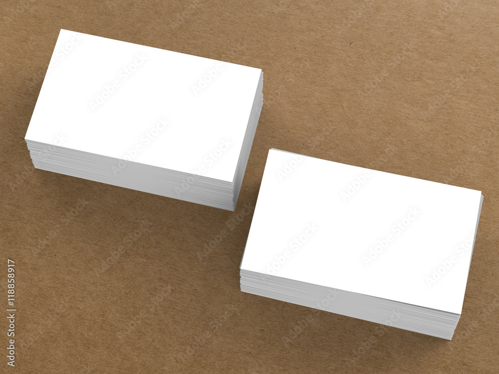 stack of blank name card on brown background stack of blank name card on brown background