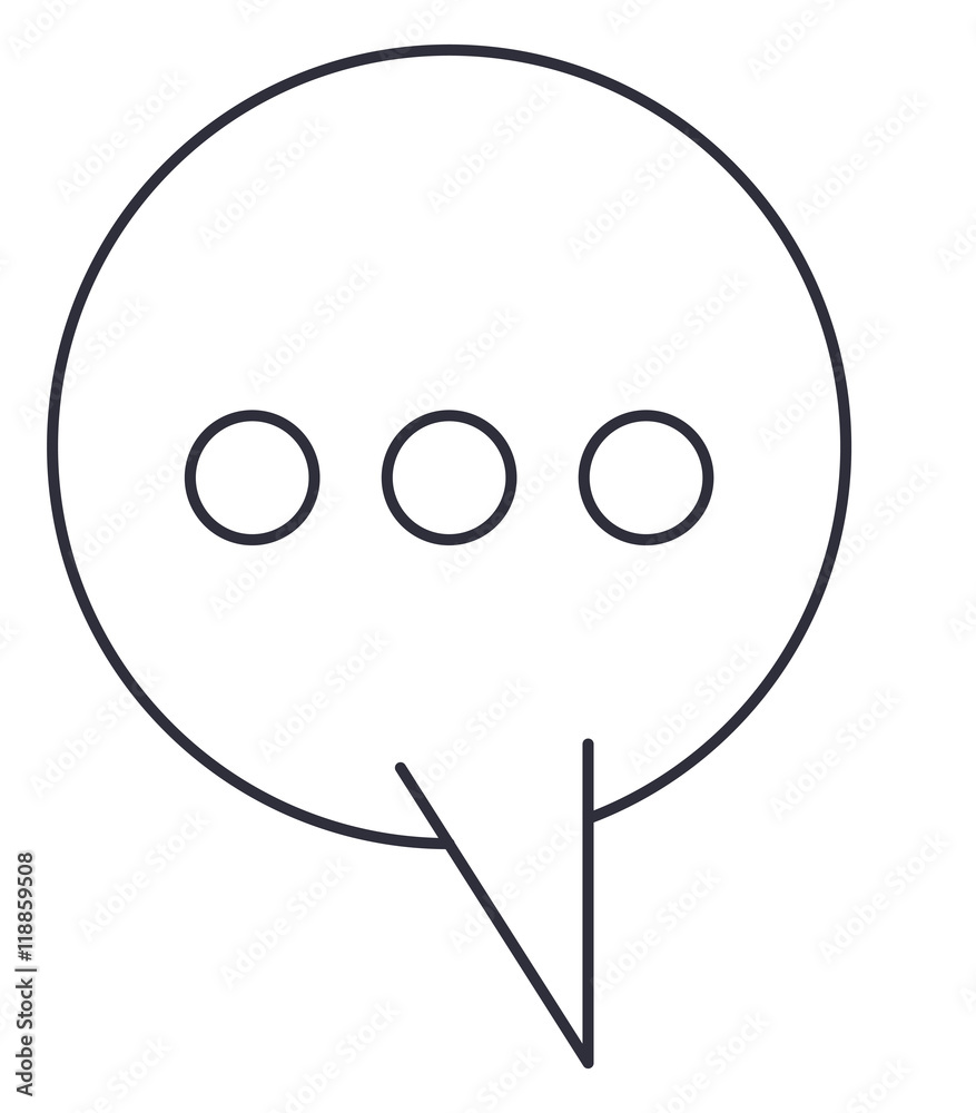 Fototapeta premium speech bubble message isolated icon vector illustration design