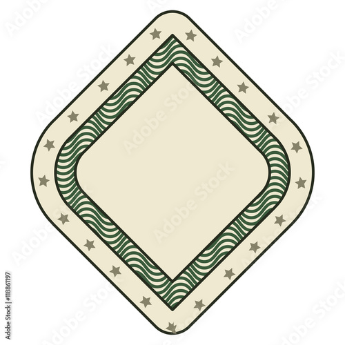 dollar emblem seal isolated icon vector illustration design