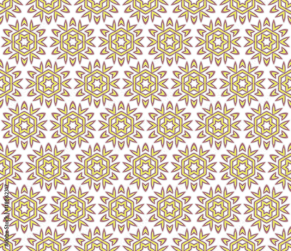 stylized floral textile pattern