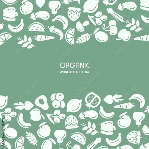 Fruit and vegetables background illustration