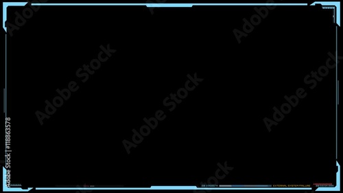 Digital video holder . frame with alpha channel. Futuristic design