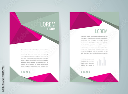 flyer design template vector brochure polygonal abstract