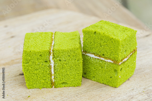 Plakat green tea chiffon cake
