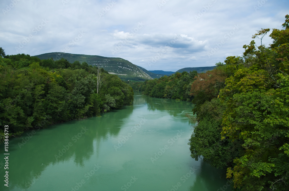 Isonzo (Soca) river near Gorizia, border between Italy and Slovenia
Isonzo (Soca) river near Gorizia, border between Italy and Slovenia