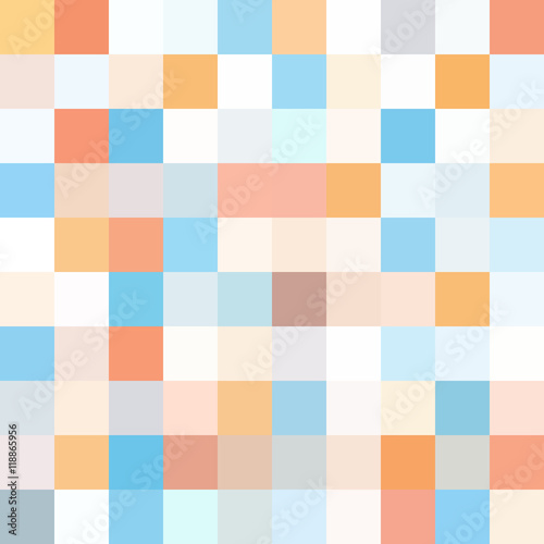 Geometric background with squares. Random colors