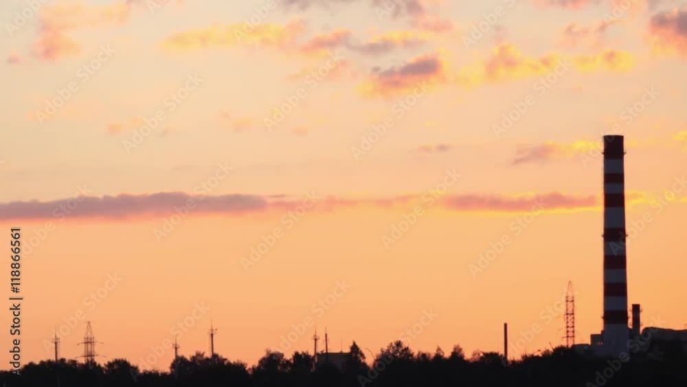 Clouds at sunset. Timelapse. Clouds at sunset. Timelapse.