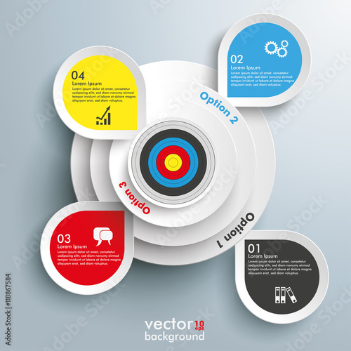 White Circles in Circles 4 Options Target
