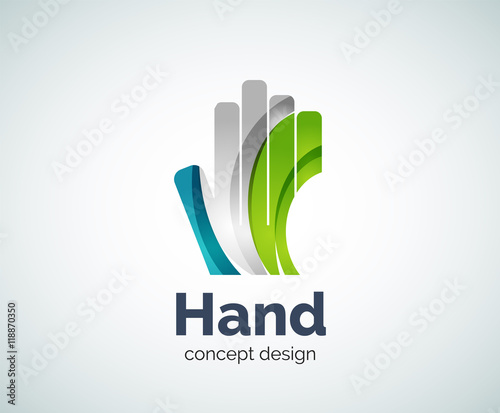 Hand logo template