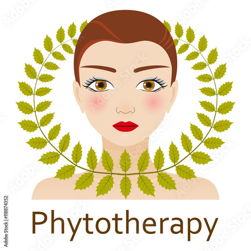 Alternative Medicine icon. Phytotherapy. Vector illustration.