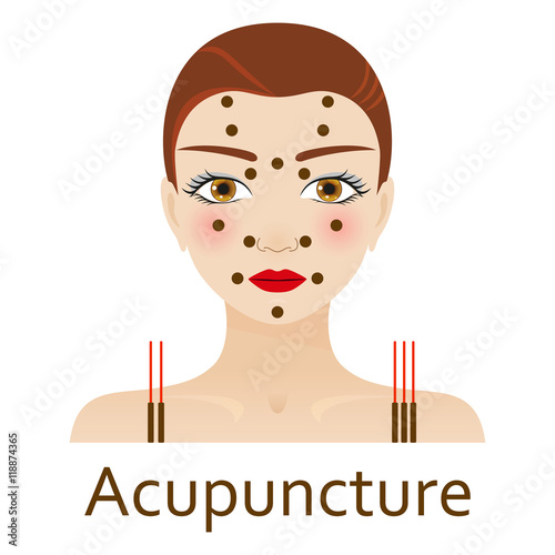 Alternative Medicine icon. Acupuncture. Vector illustration.