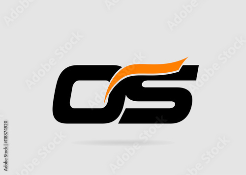 O and S logo vector. logotype template
