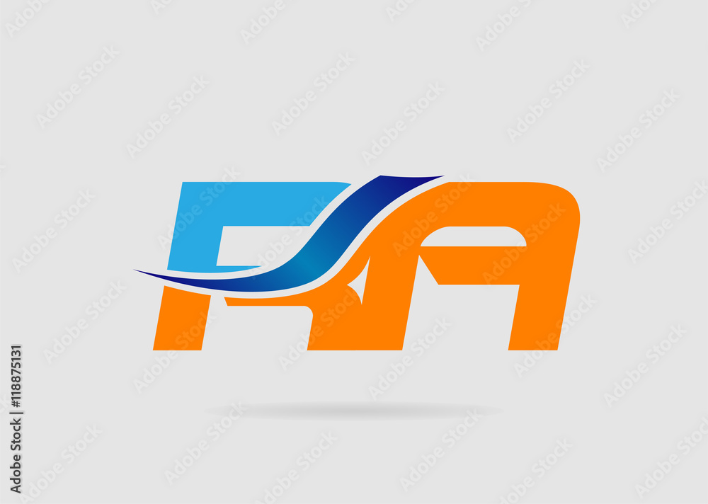 RA company group linked letter logo
RA company group linked letter logo
