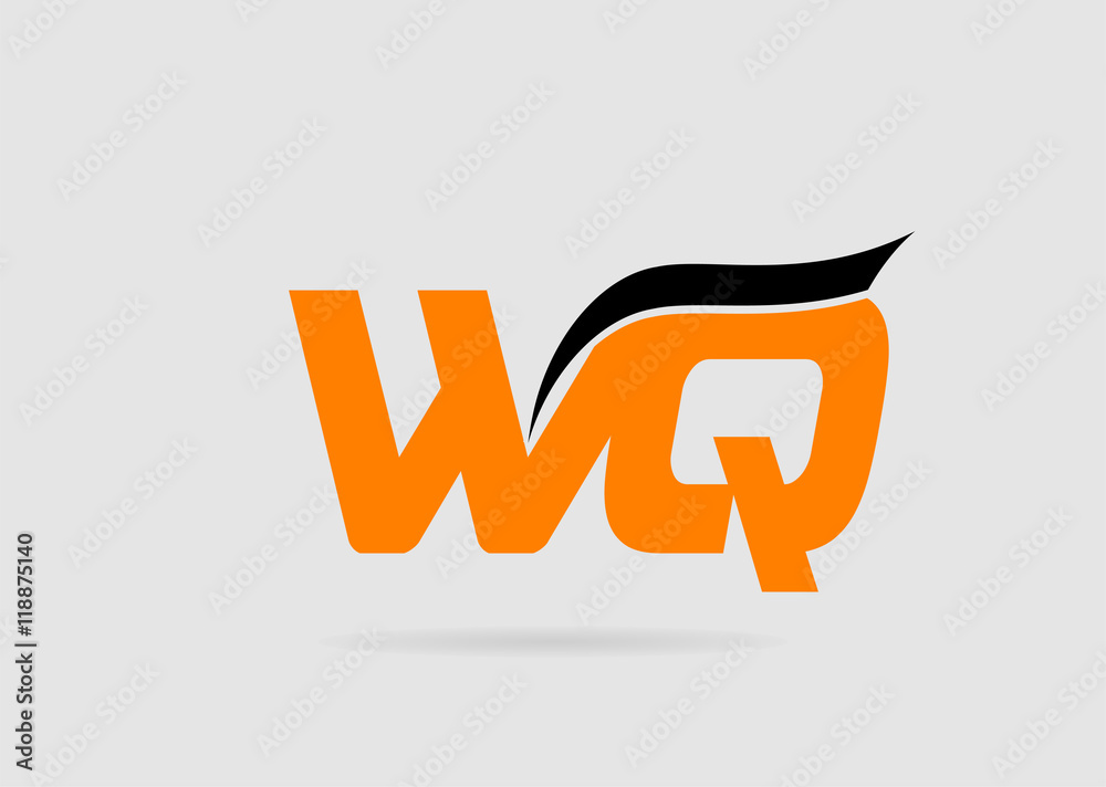 WQ initial overlapping letter logo
WQ initial overlapping letter logo
