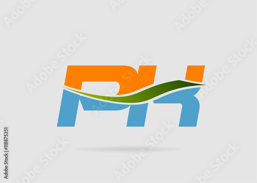 PK initial monogram logo
