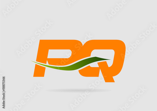 PQ initial monogram logo  