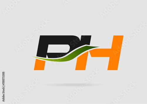 PH initial monogram logo

